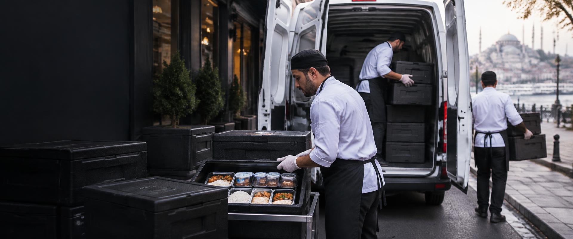 Mevlid pilavlarının thermoboxlarla sıcak sevkiyata hazırlanması